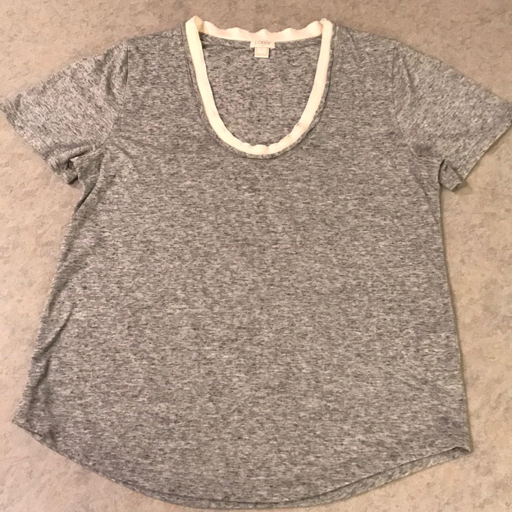 J. Crew marled gray tee Sz L